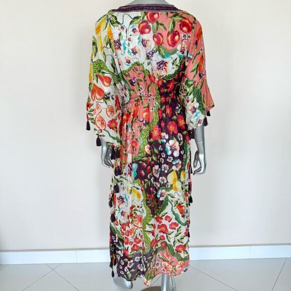 NEW!! Aqua Bendita Sammy caftan in multicolor one size Retail 280$ - Picture 3 of 5
